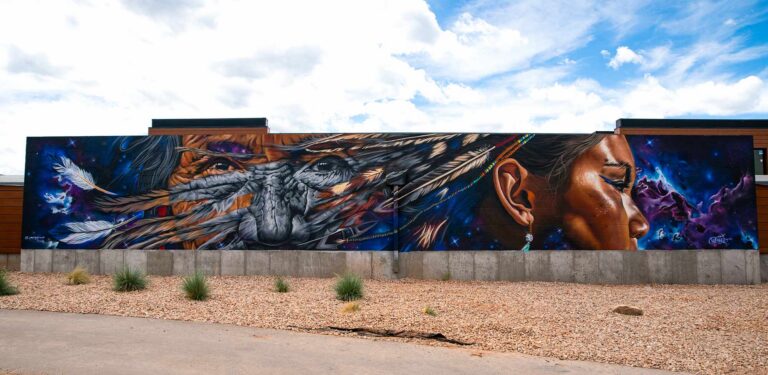 Ethereal Echoes mural by Bimmer Torres in Carbondale Colorado