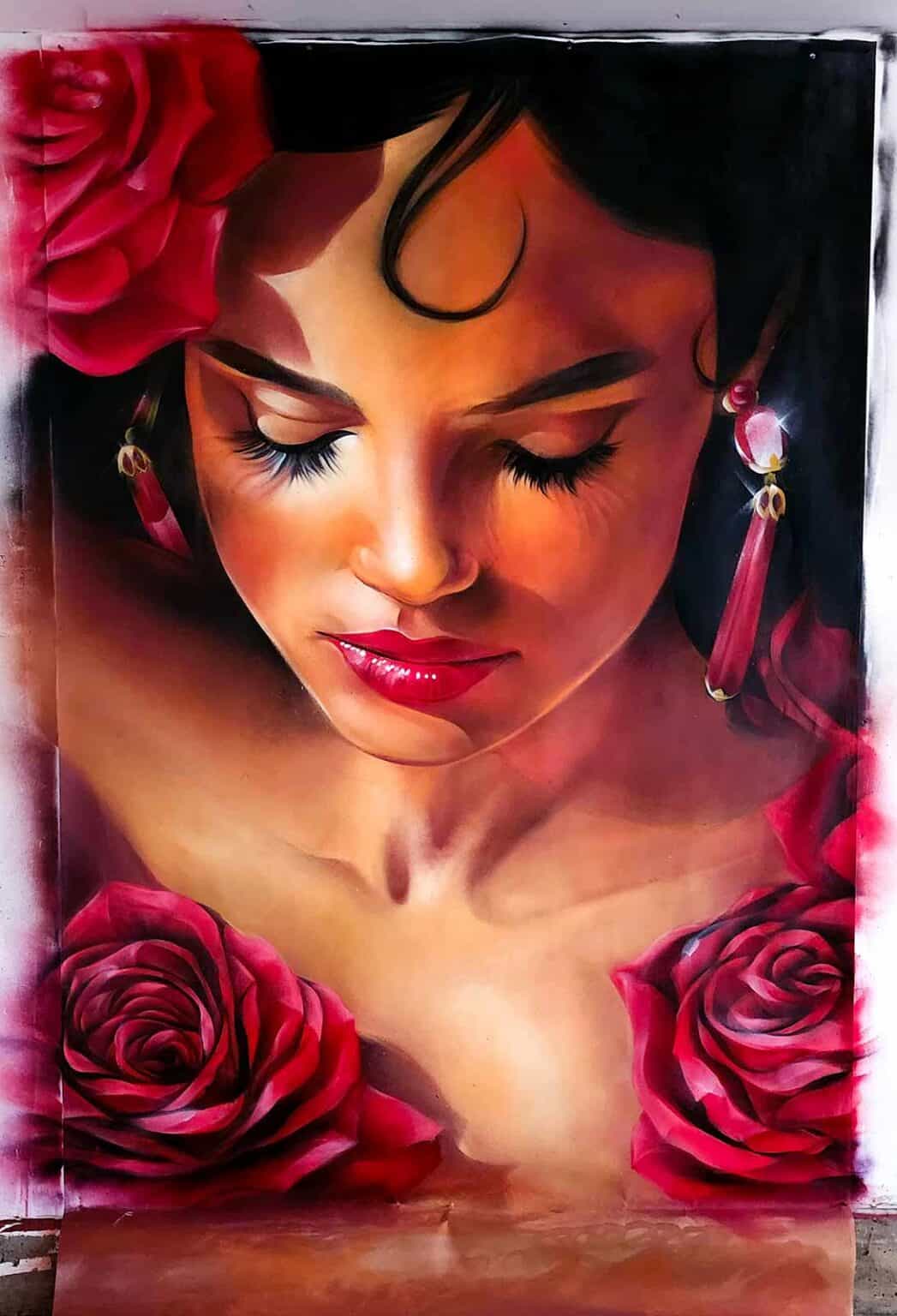 Caracol artwork by Bimmer Torres at his studio